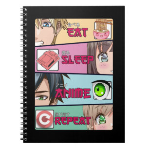 Caderno Espiral Coma anime adormecido Lover Otaku Girl japonês Ra