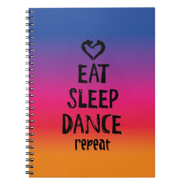 Caderno Espiral Coma, durma, dance… Escreva! (Frente)