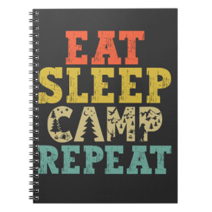 Caderno Espiral Coma o acampamento do sono Repetir o acampamento