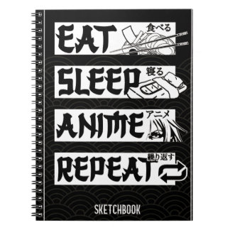 Caderno Espiral Coma o livro repetitivo de animação do sono, manga