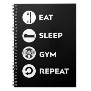 CADERNO ESPIRAL COMA REPETIR GYM DE SONO