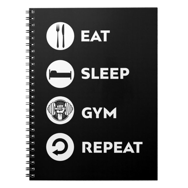 CADERNO ESPIRAL COMA REPETIR GYM DE SONO (Frente)