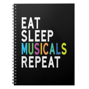 Caderno Espiral Comam Musicais Do Sono Repetem Presentes De Ação