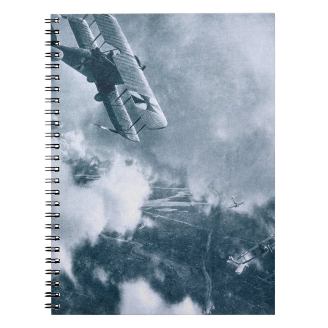 Caderno Espiral Combate aéreo na parte dianteira ocidental, (Frente)