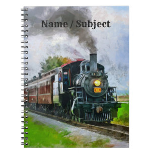 Caderno Espiral Comboio A Vapor 89, Caminho-De-Ferro Locomotivo Do