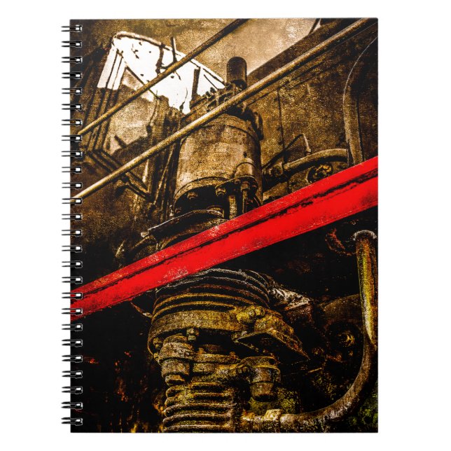 Caderno Espiral Comboio A Vintage - Bomba De Ar (Frente)