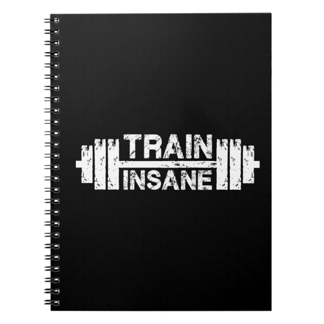 Caderno Espiral Comboio Insano - Barbell, Gym, Workout Inspiration (Frente)