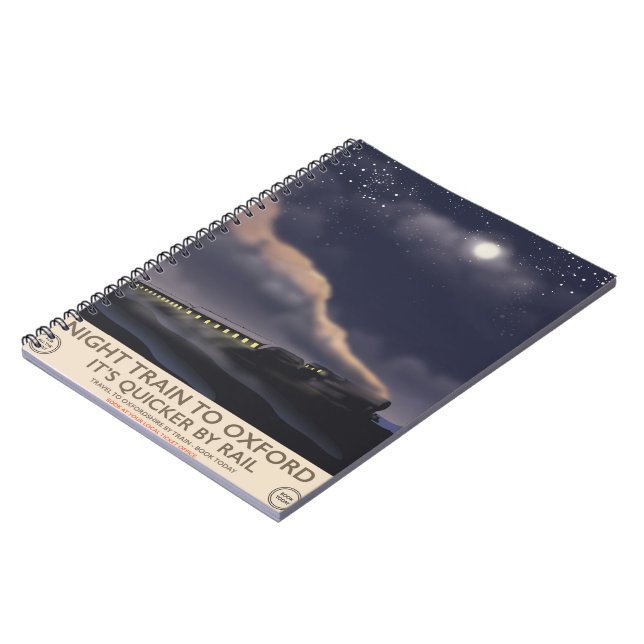 Caderno Espiral Comboio noturno em Oxford (Left Side)