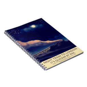 Caderno Espiral Comboio Noturno Para Londres.
