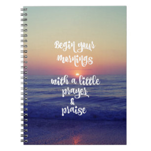 Caderno Espiral Comece suas manhãs com oração e elogie