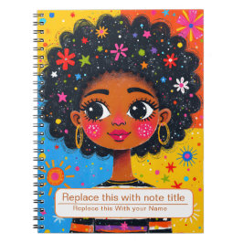 Caderno Espiral Comemoração do notebook feminino