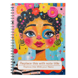 Caderno Espiral Comemoração do notebook feminino