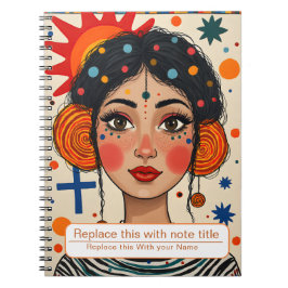 Caderno Espiral Comemoração do notebook feminino