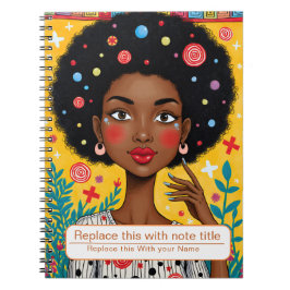 Caderno Espiral Comemoração do notebook feminino