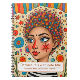 Caderno Espiral Comemoração do notebook feminino