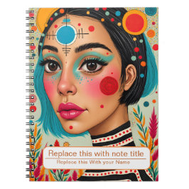 Caderno Espiral Comemoração do notebook feminino