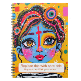 Caderno Espiral Comemoração do notebook feminino