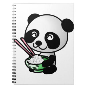 Caderno Espiral Comendo Panda
