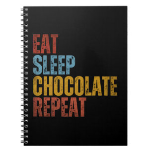 CADERNO ESPIRAL COMER DORMIR CHOCOLATE REPETIR