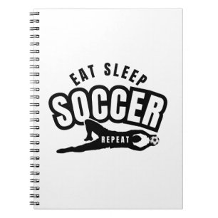 Caderno Espiral comer dormir futebol repetir