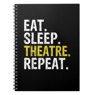 Caderno Espiral Comer Dormir Teatro Repetir Presente de Ator