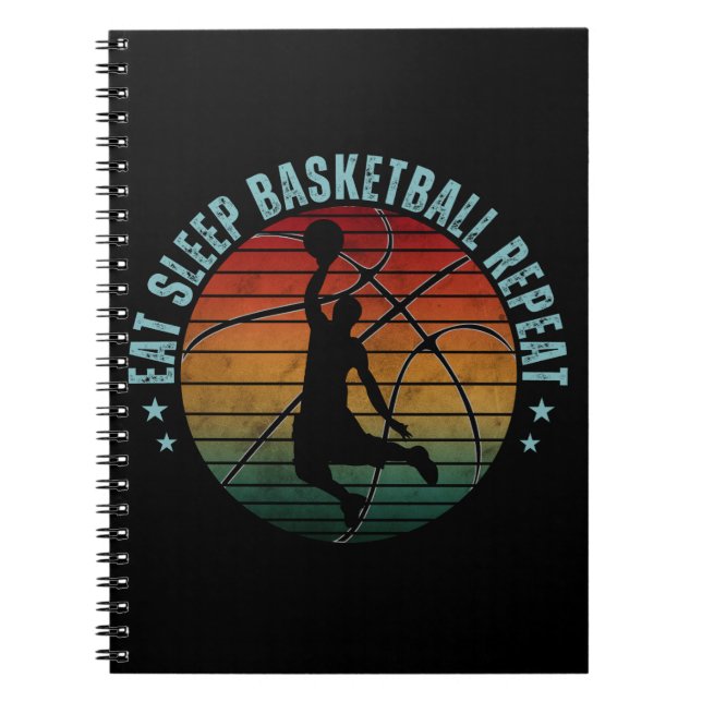 CADERNO ESPIRAL COMER REPETIÇÃO DE BASQUETEBOL DE SONO (Frente)
