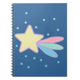 Caderno Espiral Cometa Estrela Cadente Fofa