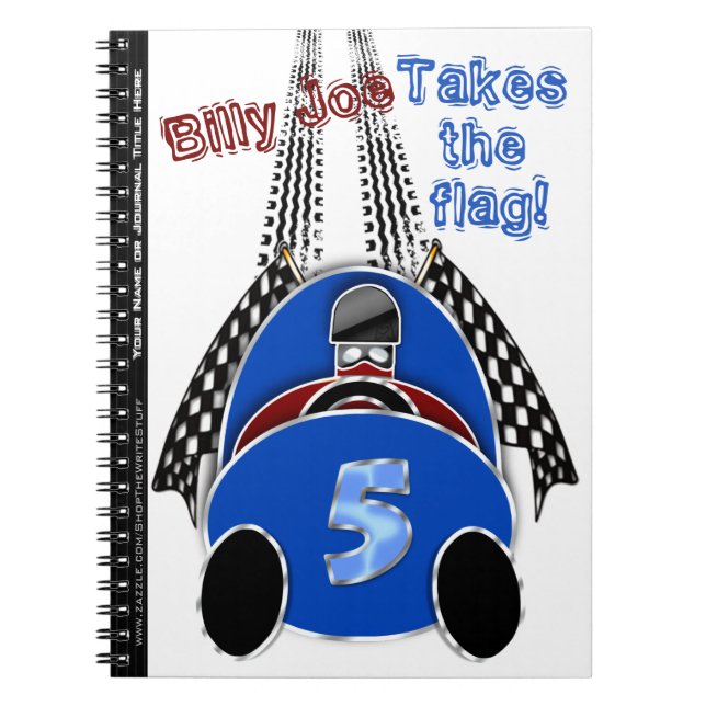 Caderno Espiral Comic Vintage Race Car - Personalizado (Frente)