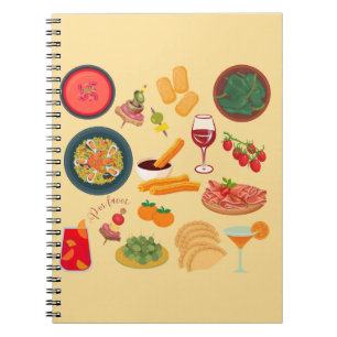 Caderno Espiral  Comida da Espanha