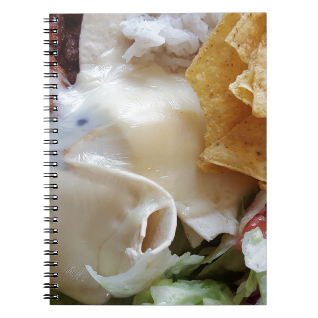 Caderno Espiral Comida Engraçada De Queijo Nacho (Frente)