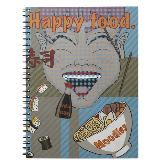 Caderno Espiral Comida feliz (Frente)