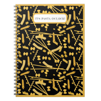 Caderno Espiral Comida italiana, padrão de massa