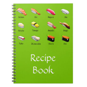 Caderno Espiral comida japonesa de sushi