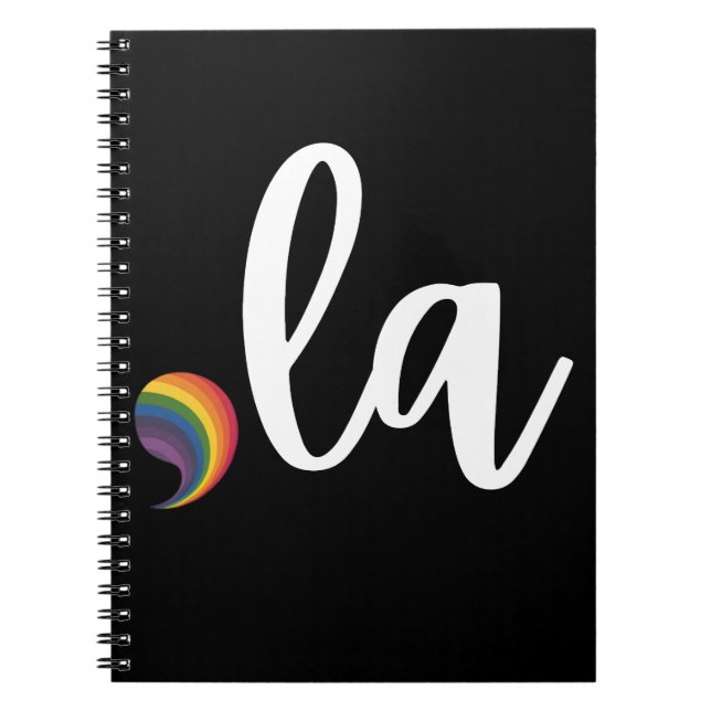 Caderno Espiral Comma La Kamala Harris Pride Rainbow LGBQ Gay (Frente)