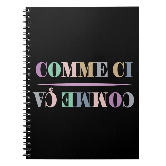 Caderno Espiral Comme Ci Comme Ca French (Frente)