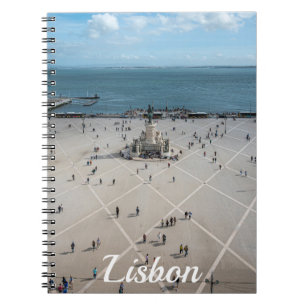 Caderno Espiral Commerce Square de cima em Lisboa, Portugal
