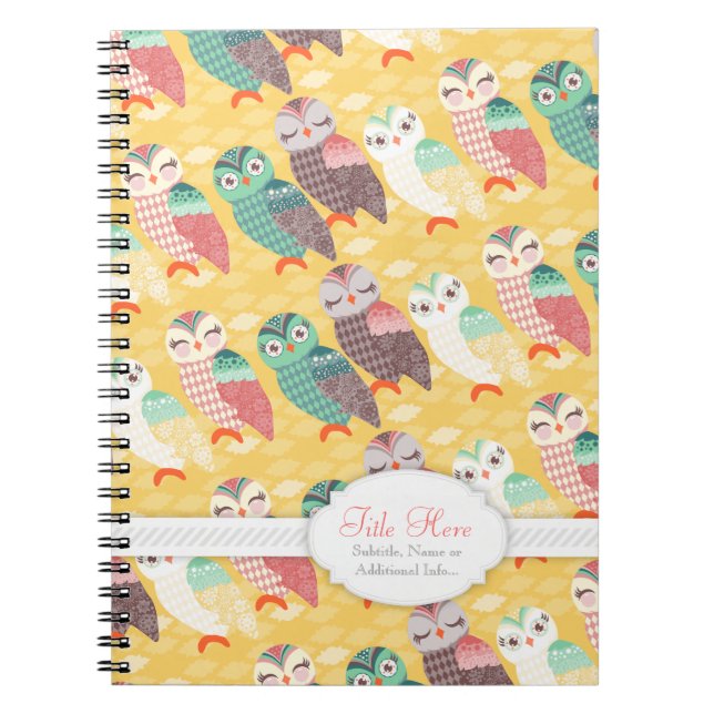 Caderno Espiral Como agora corujas pequenas? Texto feito sob (Frente)