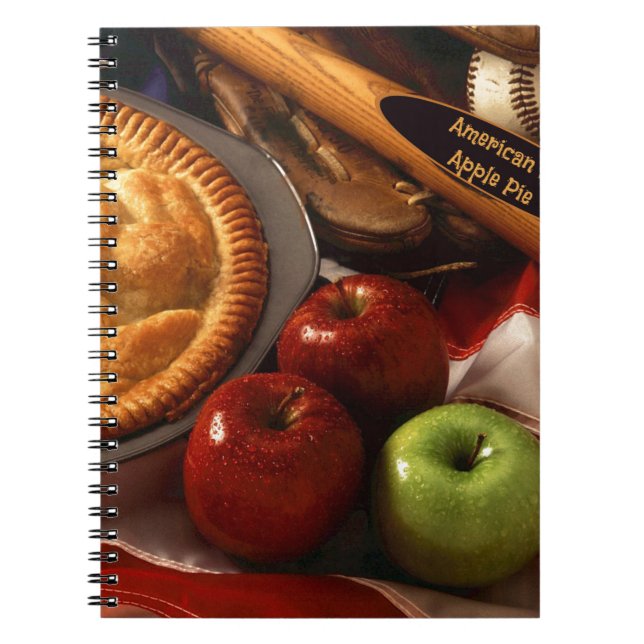 Caderno Espiral Como americano como Apple Pie (Frente)