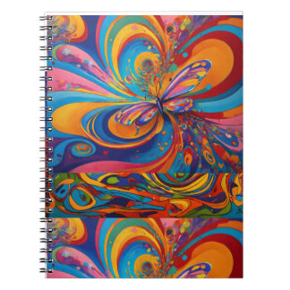 Caderno Espiral Como Desenhar uma borboleta colorida: Designs cria