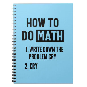 Caderno Espiral Como Fazer Uma Citação Engraçada Em Matemática