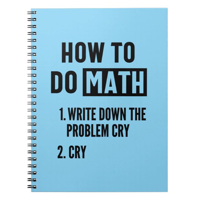 Caderno Espiral Como Fazer Uma Citação Engraçada Em Matemática (Frente)