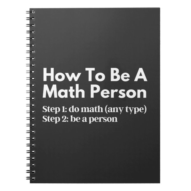 Caderno Espiral Como Ser uma Pessoa de Matemática (Frente)