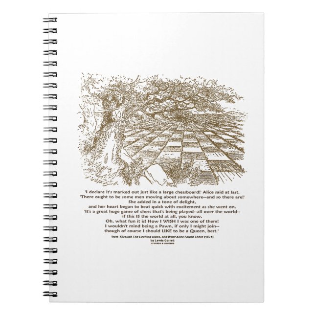 Caderno Espiral Como Um Grande Jogo De Chessboard No Chess Wonderl (Frente)