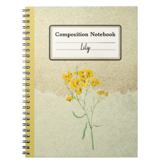 Caderno Espiral Comp Personalizado Psilostrophe Esparsiflora Amare