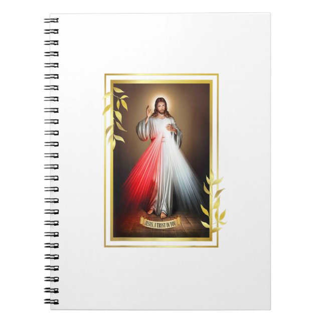 Caderno Espiral Compaixão Divino Jesus Cristo Jesus Eu Confio Em V (Frente)