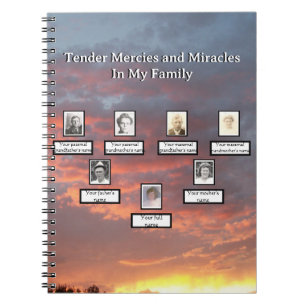 Caderno Espiral Compaixões de árvores da família Sunset Amarelos M