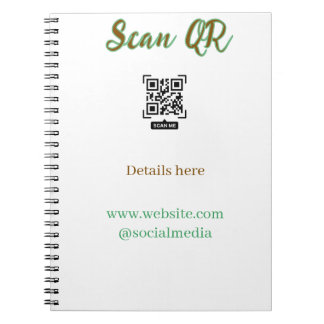 Caderno Espiral Compartilhe sua imagem digitalize código QR adicio