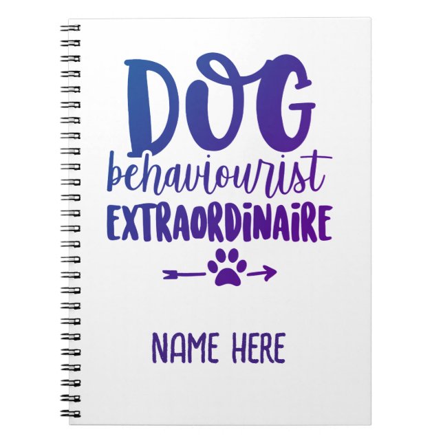 Caderno Espiral Comportador de Cães Extraordinário Personalizado (Frente)
