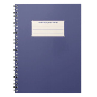 Caderno Espiral Composição de Cor Sólida Clássica Vintage