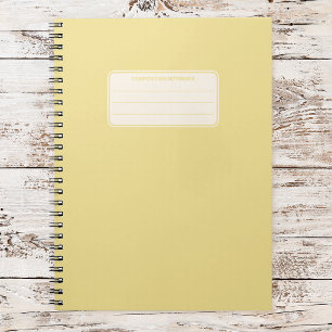 Caderno Espiral Composição de Cor Sólida Clássica Vintage